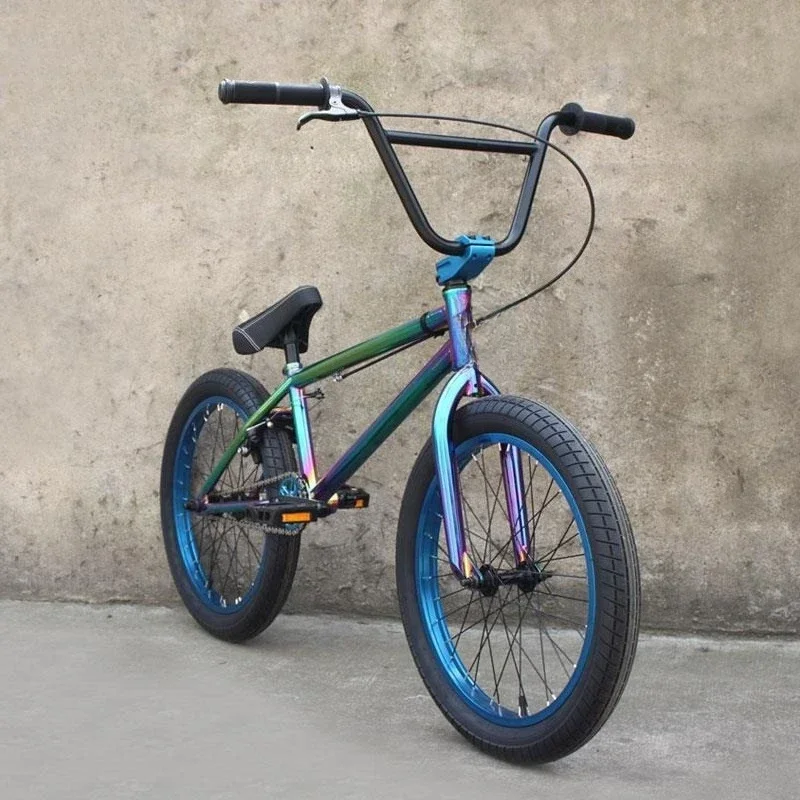 Фото Спортивный BMX-велосипед с маленькими колесами для уличных трюков, велосипед для каскадерских выступлений, мужские и женские велосипеды для подъемов в гору, разноцветные. №2