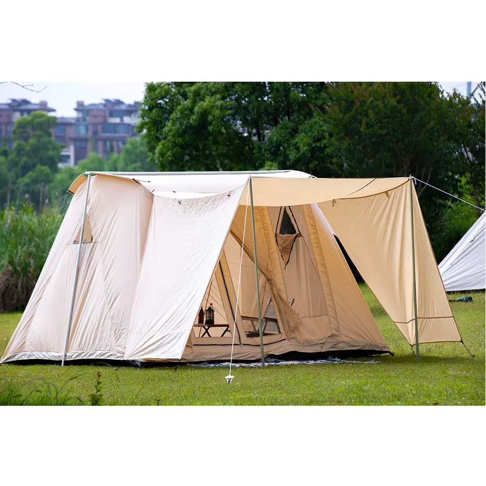 

Outdoor Life Camping Tent 3-4 People Cotton Canvas Oxford Glamping Tent