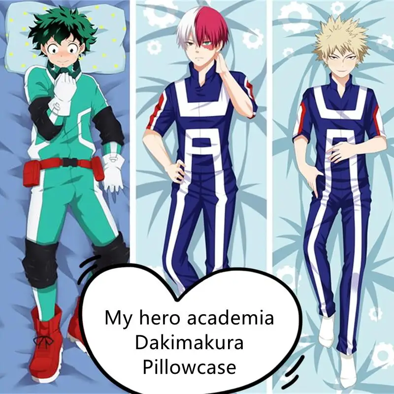 Наволочка моя геройская Академия дакимакура наволочка Midoriya Izuku Bakugou Katsuki на
