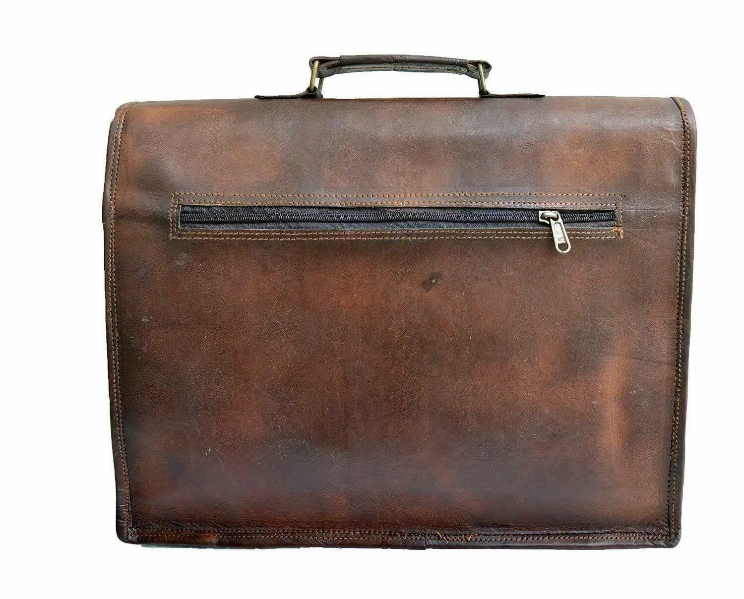 15 Inch Leather Messenger Bag Shoulder Men Laptop Briefcase Vintage Satchel  Backpacks for Men