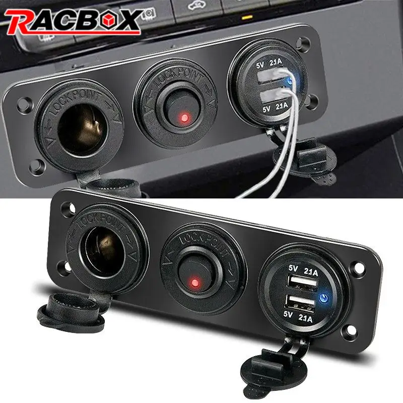 

Автомобильное быстрое зарядное устройство с двумя USB-портами, 12 В, 24 В