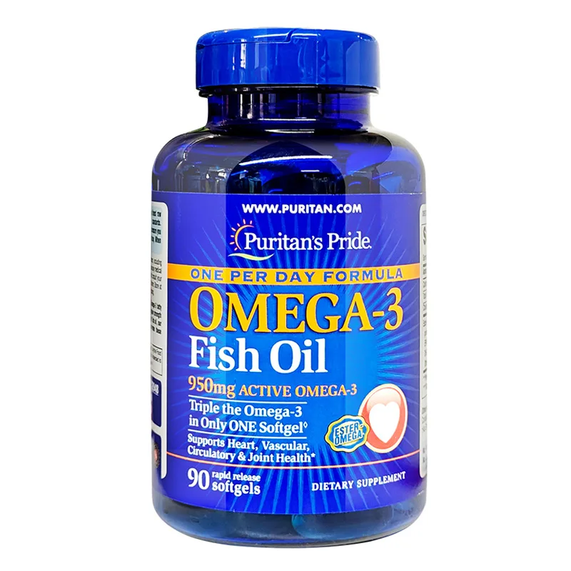 

Omega 3 Fish Oil 950 mg Active Omega-3 Supports Heart Vascular Circulatory & Joint Health 90 Softgels Free shipping