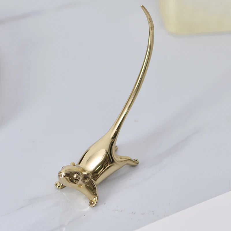 

Long tailed Rat Decoration Zodiac Rat Golden Mouse Cute Little Mouse Living Room Rat Year Gift