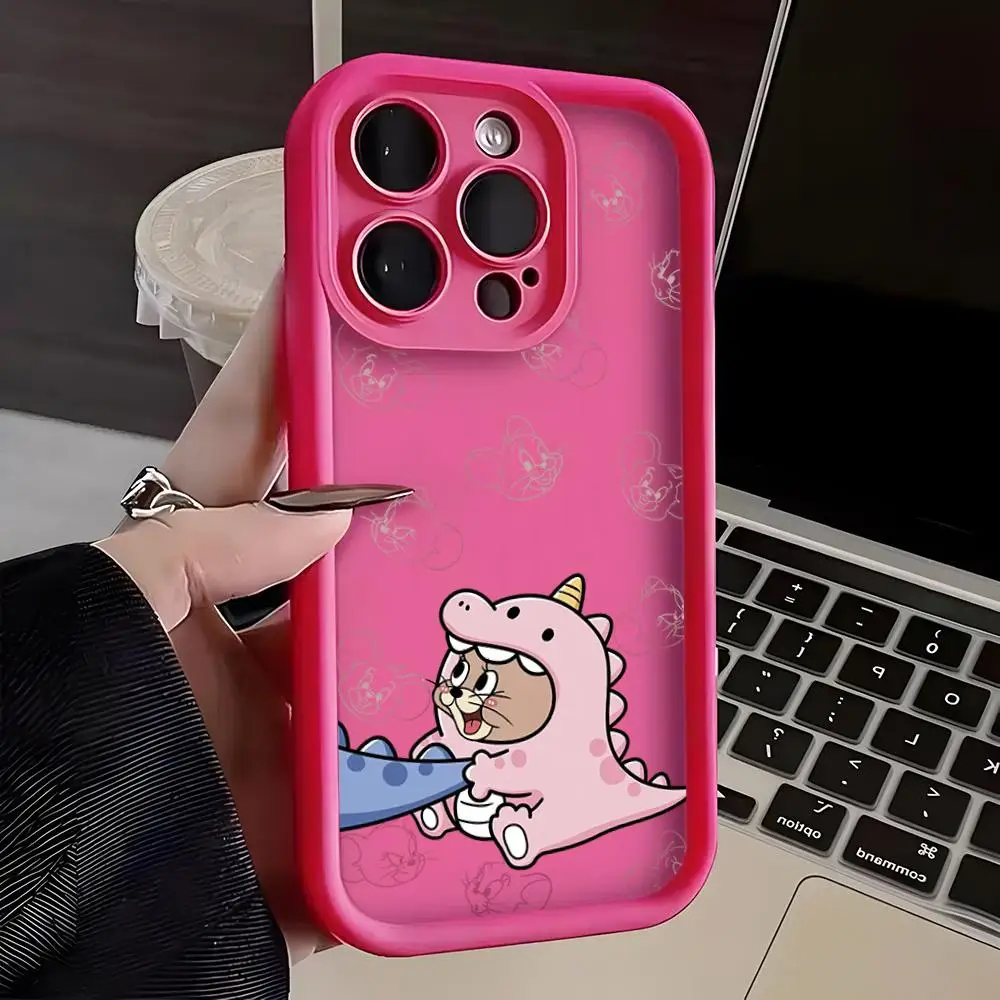 Чехол для телефона TomS JerryS IPhone 16 Pro Max 15 14 Plus 13 12 11 XR XS X 7 8 мягкая задняя крышка из ТПУ