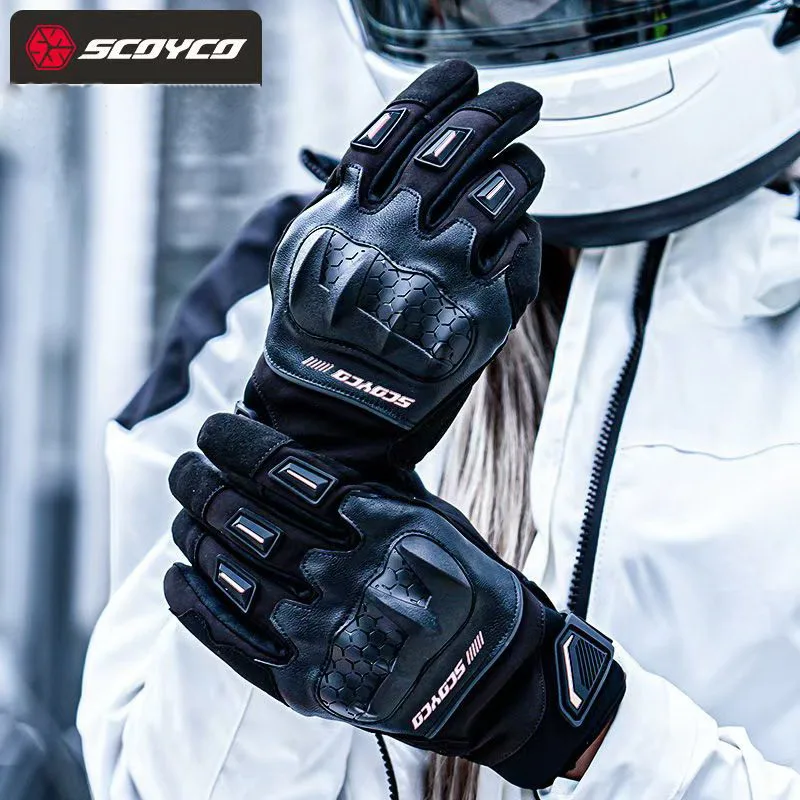 Осенне-зимние мужские и женские водонепроницаемые мотоциклетные перчатки SCOYCO
