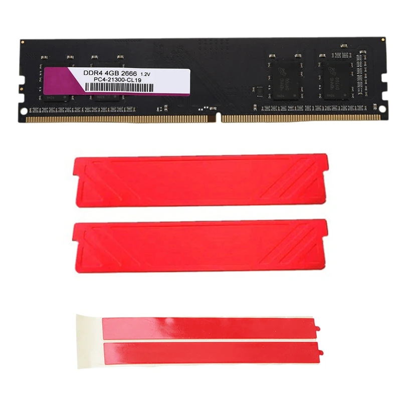 

4GB DDR4 2666Mhz RAM Memory+Cooling Vest PC4-21300 1.2V PC DIMM 288Pin RAM For Desktop Computer Ram