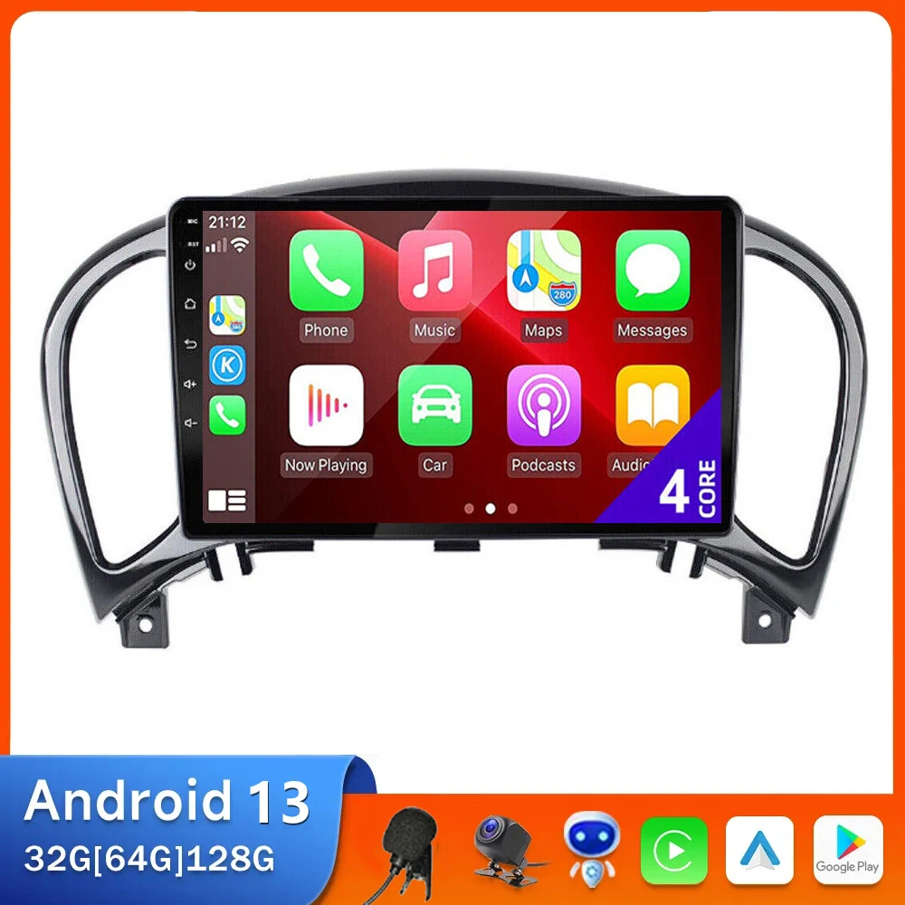 

Автомобильный радиоприемник 2Din Android 13 для Nissan Juke YF15 2010 2011 2012-2014, мультимедийный плеер, беспроводной Carplay, стерео, GPS, DVD, головное устройство