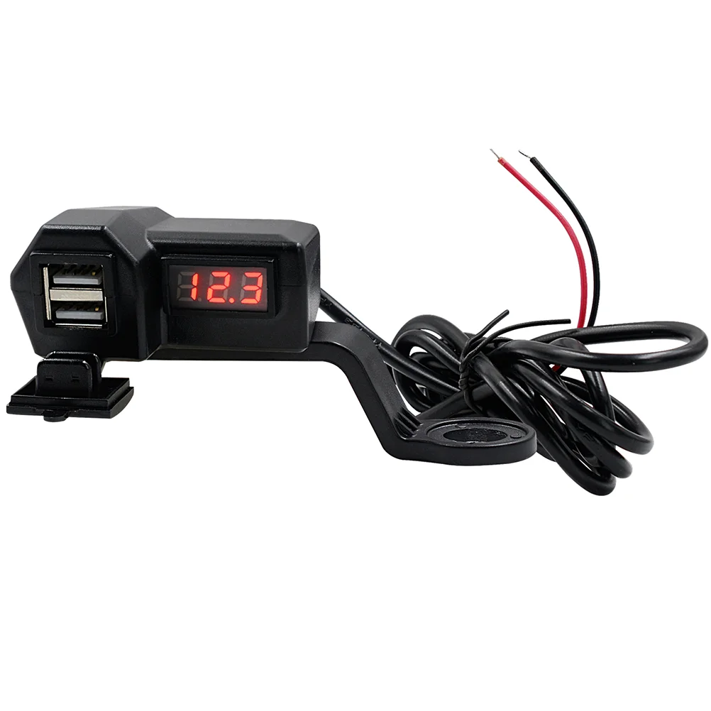 

1 Pc 5V 3.4A Dual USB Prime Adapter Voltmeter for Motorbike Motorcycle