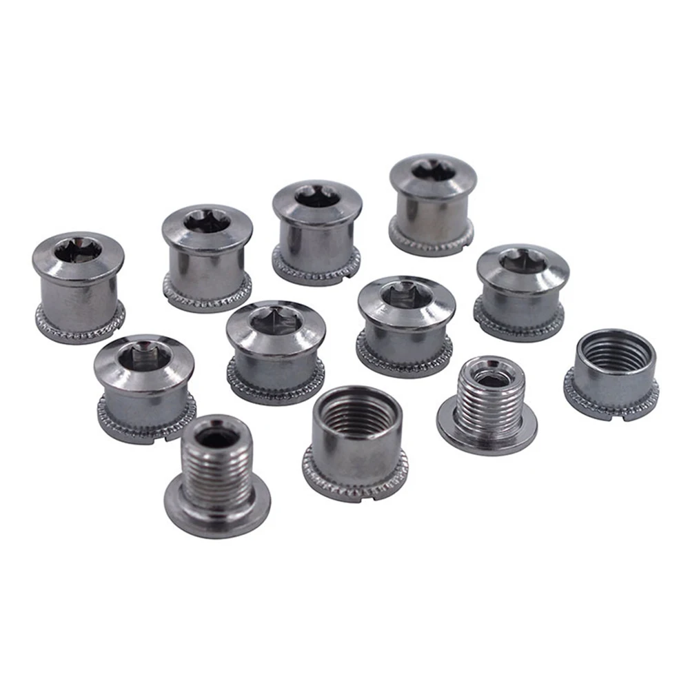 

5PC Crankset Bolts Crank Bolts Chainring Bolts Crank Screws Nuts Bike Chainring Bolts Bicycle Crank Screws Nut Road Bike Accs