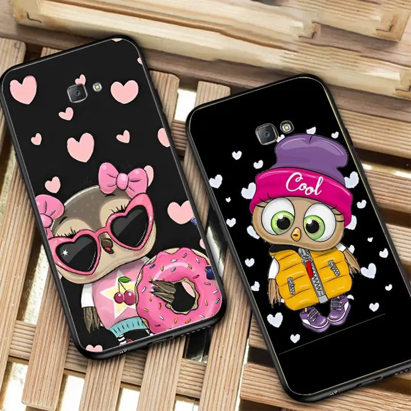 

Cartoon Owl Phone Case for Samsung J 2 3 4 5 6 7 8 prime plus 2018 2017 2016 core