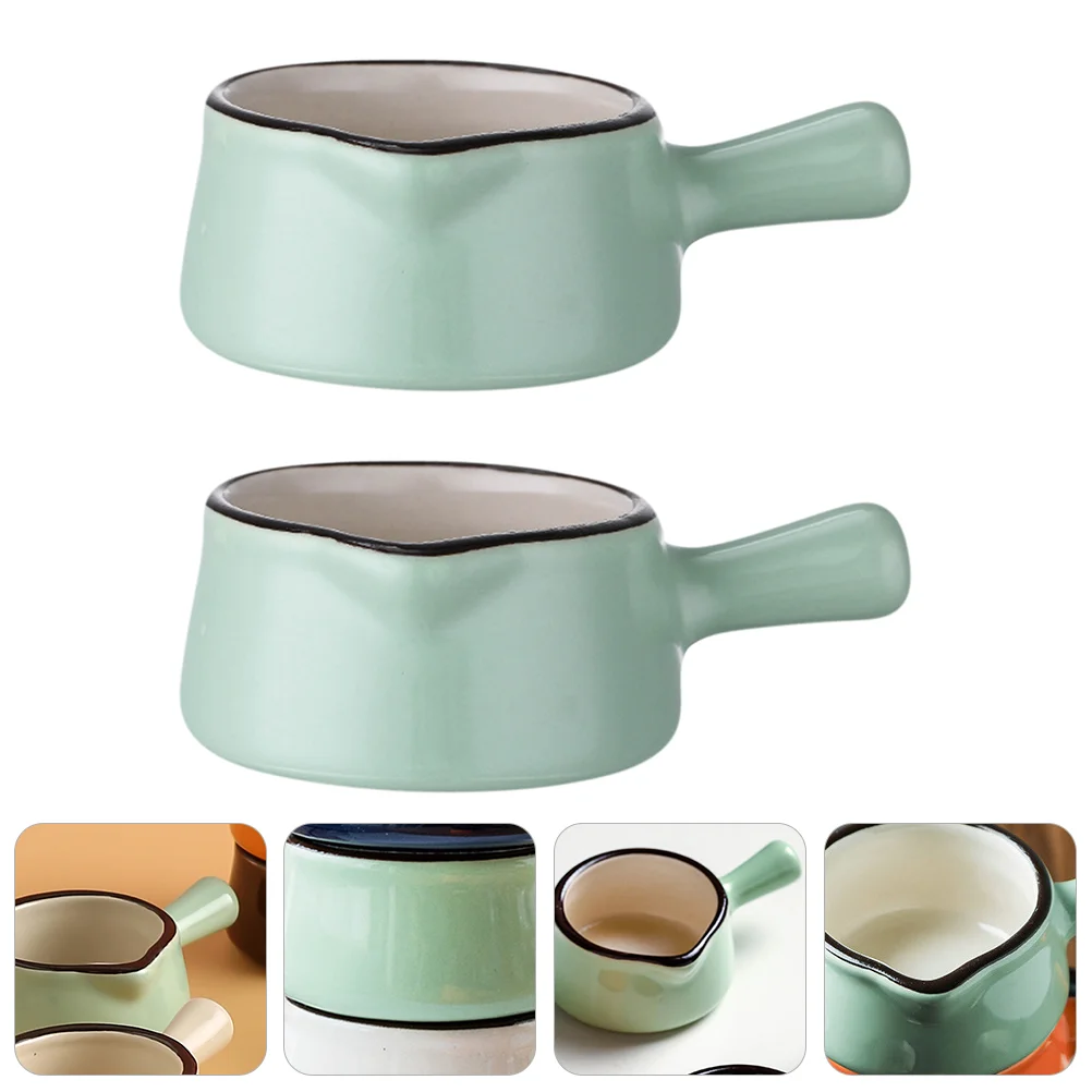 

Sauce Dish Creamer Bowls Pitcher Ceramic Dipping Mini Seasoning Bowl Dishes Handle Condiment Coffee Soy Cups Pot Plate Jug