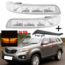 For KIA Sorento XM 2009 2010 2011 2012 2013 2014 Car Rearview Rear View Side Mirror Turn Signal 4 LED Light Repeater car-styling