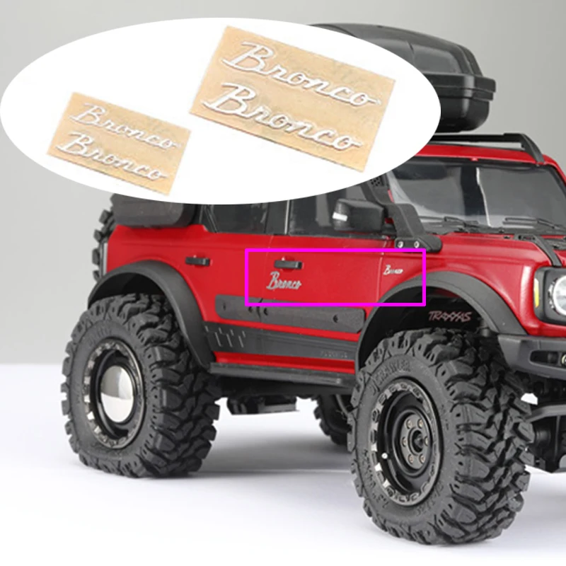 

TRX4M металлическая боковая наклейка для радиоуправляемой модели 1/18, детали для обновления бронко
