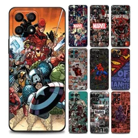 avengers marvel comics logo phone case for honor 50 30 10 lite 30i 20e 9a 9c 9x pro 8x nava 8i 9 y60 cover soft silicone cases