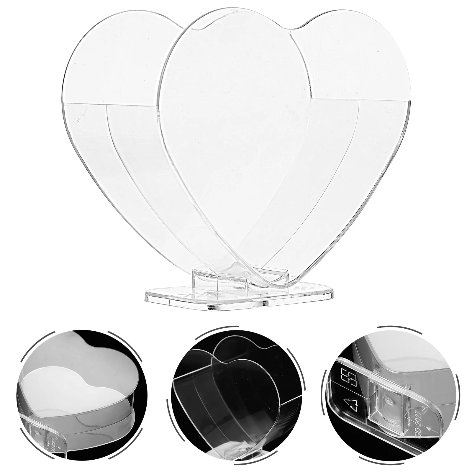 

40Pcs Appetizers Paper Small Transparent Yogurt Cups Heart Cup Dessert Cups for Party Dessert Home Shop