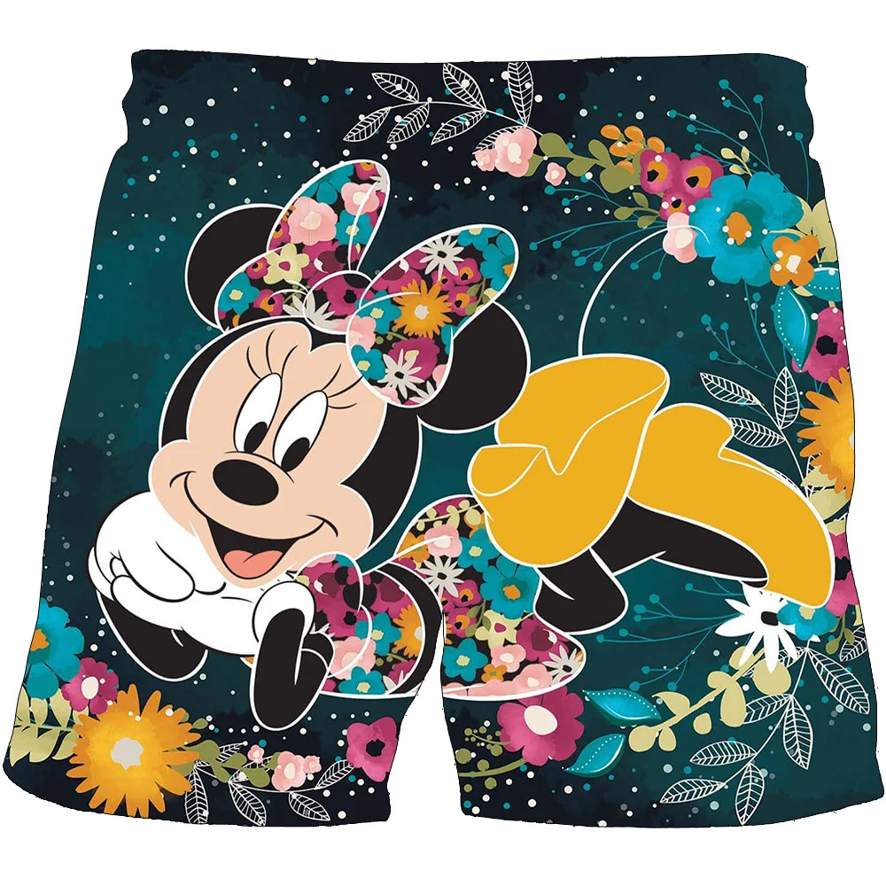 

Baby Girls Minnie Mouse Shorts Costumes Summer Fashion Cartoon Elastic Waist Short Pants Kid Disney Series Casual Short Trousers