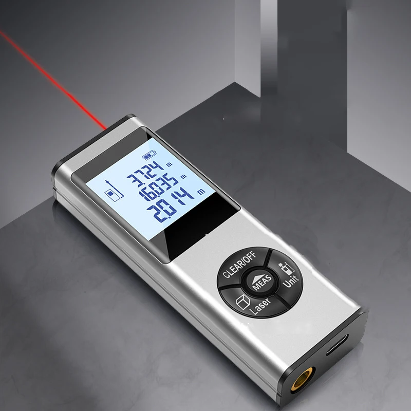 

Rechargeable Laser Rangefinder Handheld Mini Infrared Measuring Instrument Distance Meter Horizontal Line
