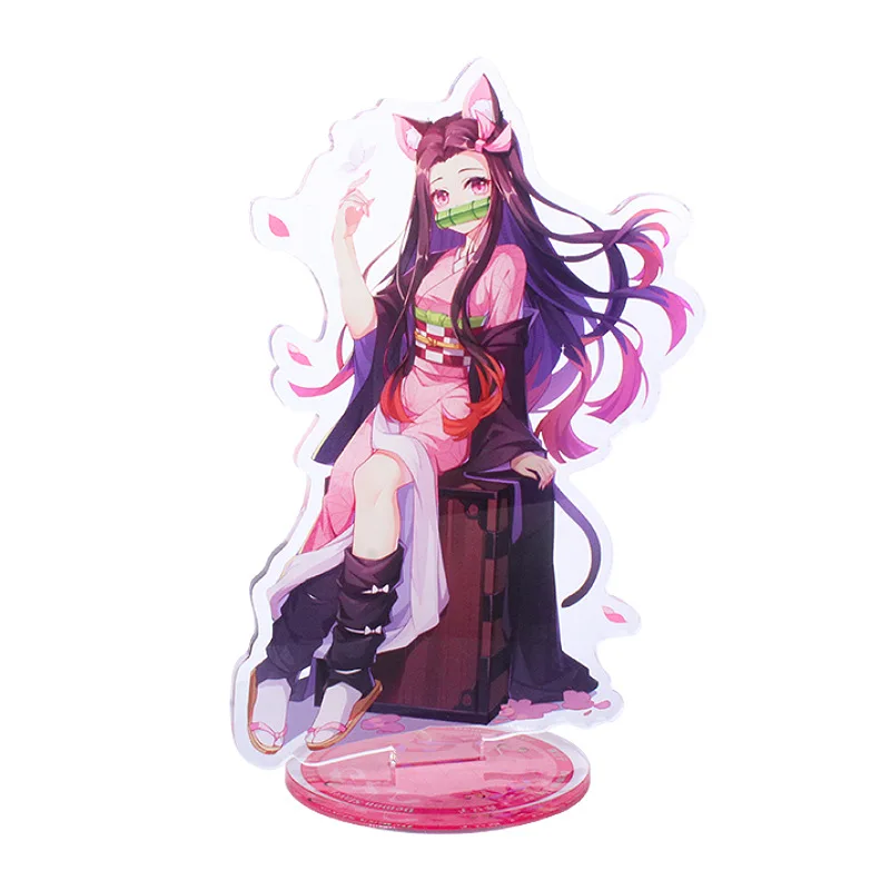 

16CM Anime Demon Slayer Acrylic Figure Stand Model Plate Kimetsu no Yaiba Kamado Tanjirou Standing Sign Fans Collection Props