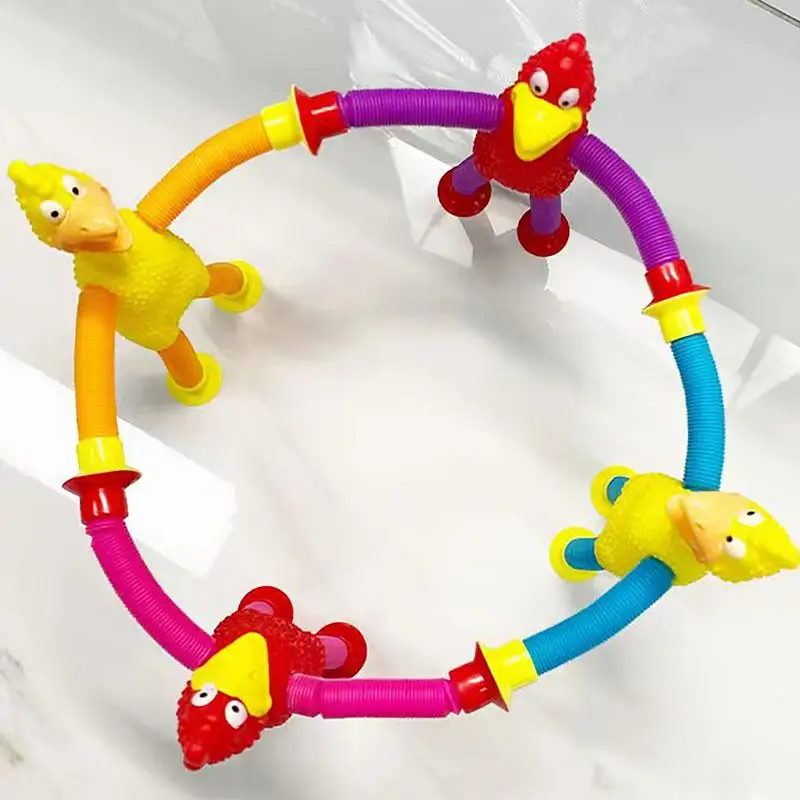 

Shrieking Chicken Toy Portable Mood Relaxing Squeezing Toy Novelty Toys With Suction Cups For Boys Girls Over 3 Years Old