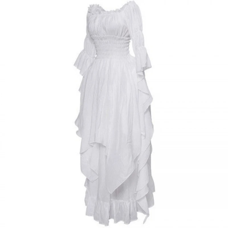 Средневековое платье для косплея искусственные платья женщин с длинным