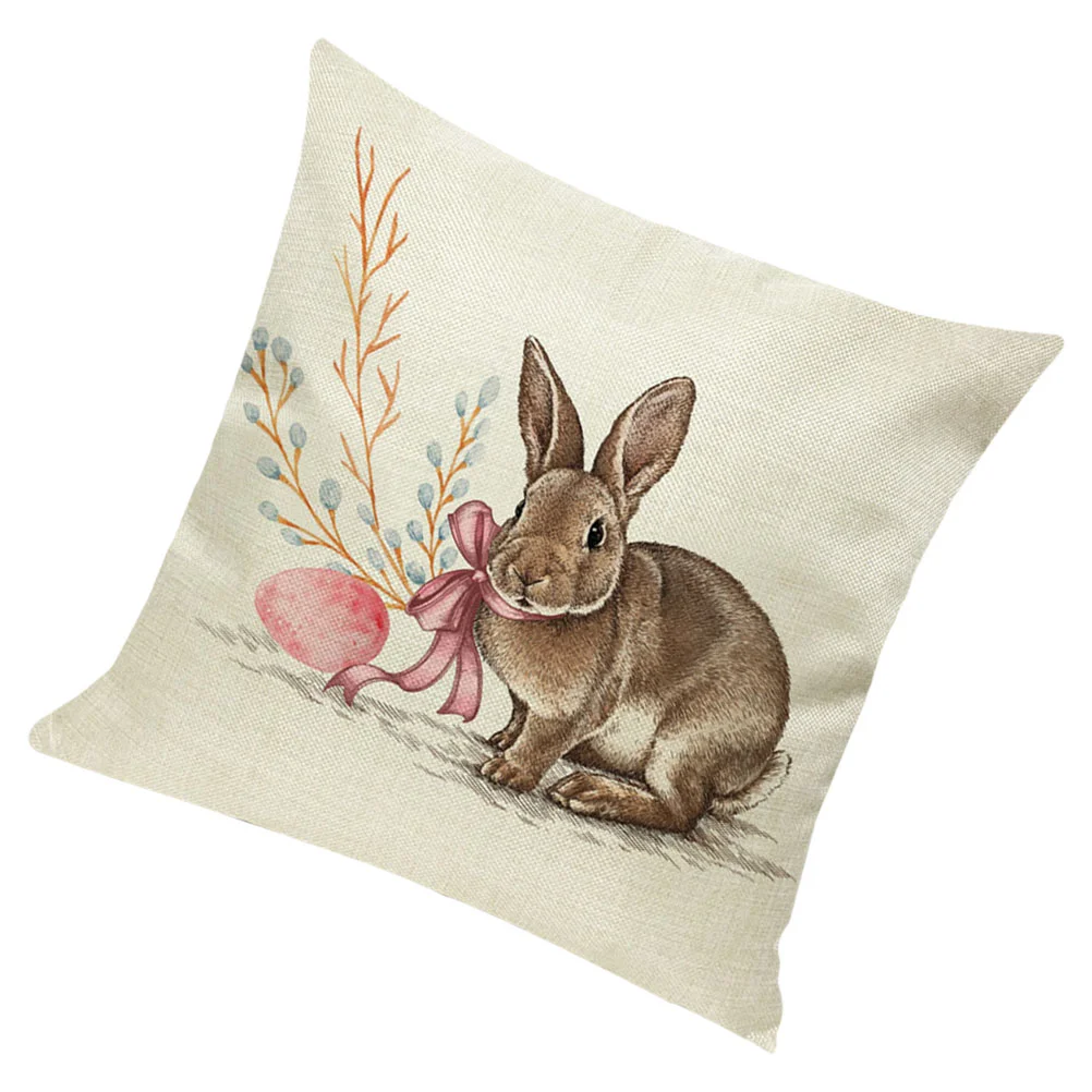 

1pc Rabbit Pattern Pillowcase Simple Unique Pillow Cover Pillow Protector for Sofa Indoor
