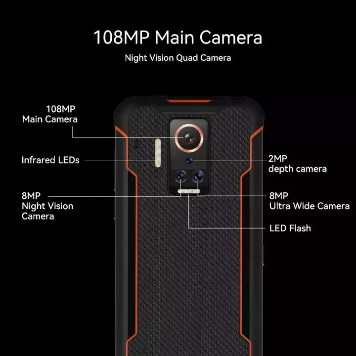 Global version ZEEKER P10 108MP IP69K Waterproof NFC Smartphone android 11 6GB+128GB 6000mAh IR Night Vision 4G Mobile phone