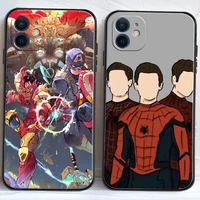 marvel spiderman iron man phone cases for iphone 11 12 pro max 6s 7 8 plus xs max 12 13 mini x xr se 2020 funda coque soft tpu