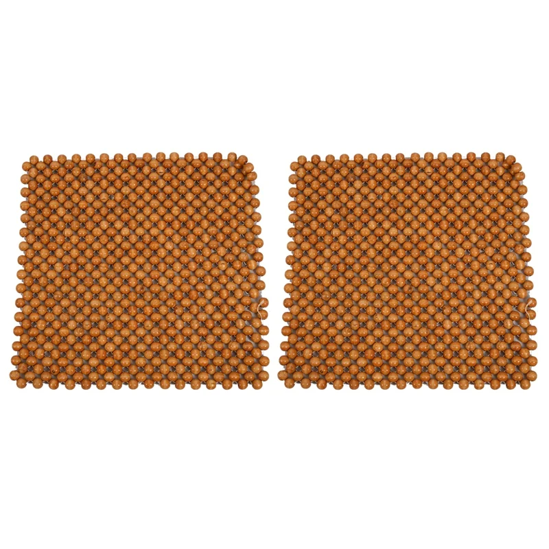 

2 шт., подушка для автомобильного сиденья с деревянными бусинами