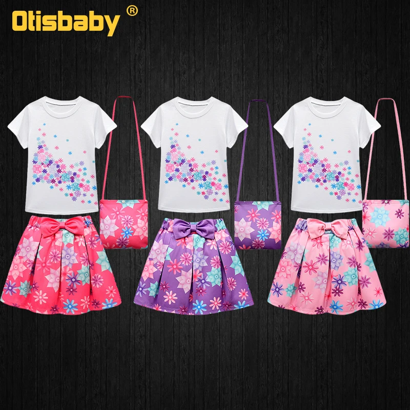 

Летний детский спортивный костюм из футболки и юбки