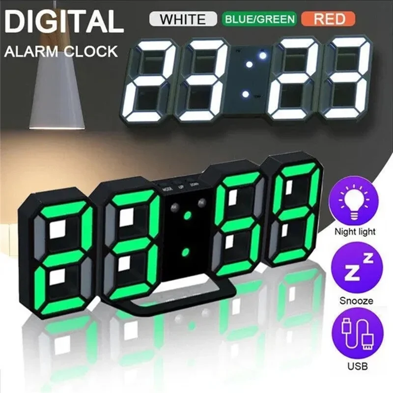 Electronic Clocks Wall Clocks Hanging Watch Table Clock Usb Led Digital Table Wall Clock Home Decor