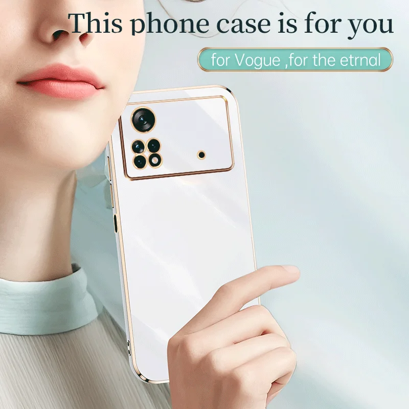 luxury plating phone case for xiaomi poco m4 pro 4g pocom4 pro 4g 5g shockproof soft tpu silicone back cover free global shipping
