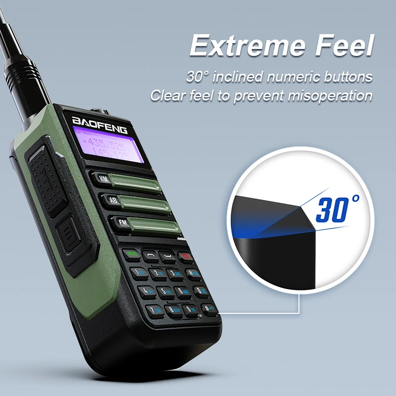 baofeng walkie talkie uv 16 two way ham hunting radio 10 km high power professional walkie talkies vhf uhf uv 5r upgrade uv 16r free global shipping