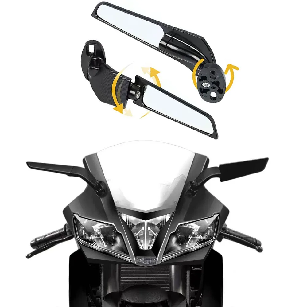 Фото Зеркало заднего вида для мотоцикла APRILIA RSV4 Factor, регулируемое, вращающееся, с ветровым антибликовым эффектом №1