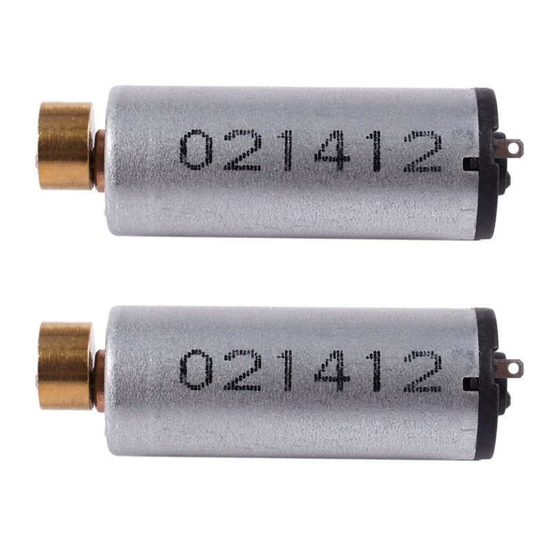 

2X DC 1.5-6V 1750-7000RPM Output Speed Electric Mini Vibration Motor Silver+Gold