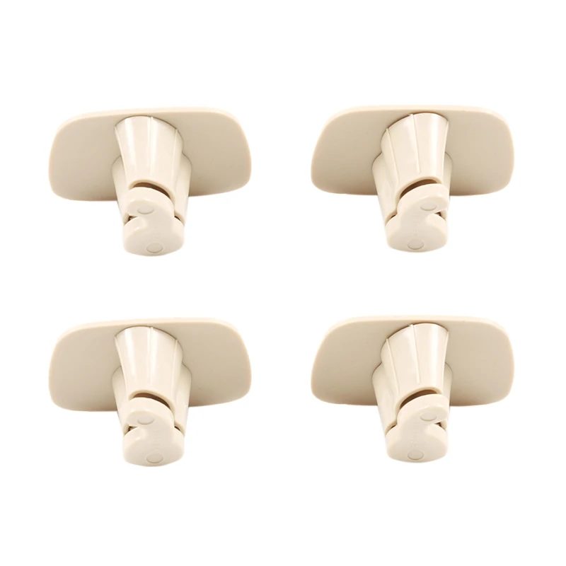 

New 4Pcs Car Beige ABS Interior Roof Hooks Clothes Hanger Hook Trim For Volvo V90 S90 XC40 XC60 XC90 2015-2020