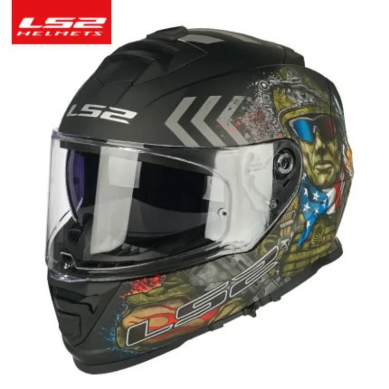 Capacete LS2 STORM Мотоциклетный шлем Ls2 Ff800 Полнолицевые шлемы Casque Moto Casco Сертификация ECE