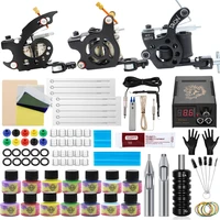 emalla complete tattoo starter kits permanent makeup machine set tattoo needles inks bueuty tools for boay art supplies