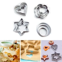 stainless steel cutting baking tool pentagram cookie mould heart shaped cutting mould 3 piece set kitchen baking supplies