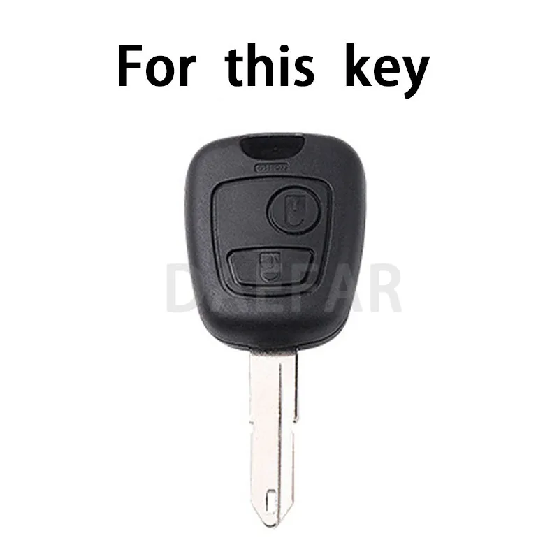 Фото Брелок из ТПУ для Peugeot 107 206 207 307 для Citroen C1 C2 C3 C4 для Toyota Aygo, чехол для дистанционного ключа автомобиля, брелок для ключей №3
