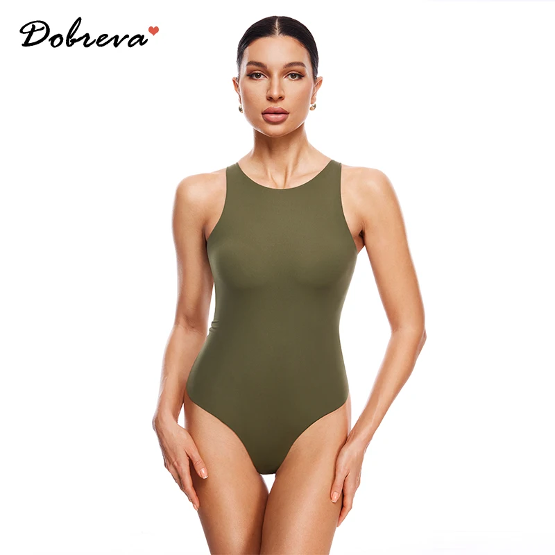 Женский боди с лямкой на шее стринги без рукавов Racerback сексуальный Летний