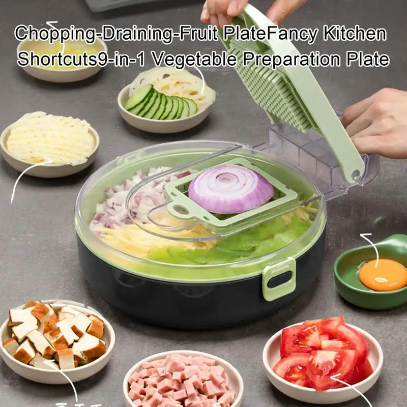 

Multifunctional Vegetable Chopper Cutter Manually Cut Shred Grater With Drainer Basket Carrot Potato salad Chopper For Kitchen