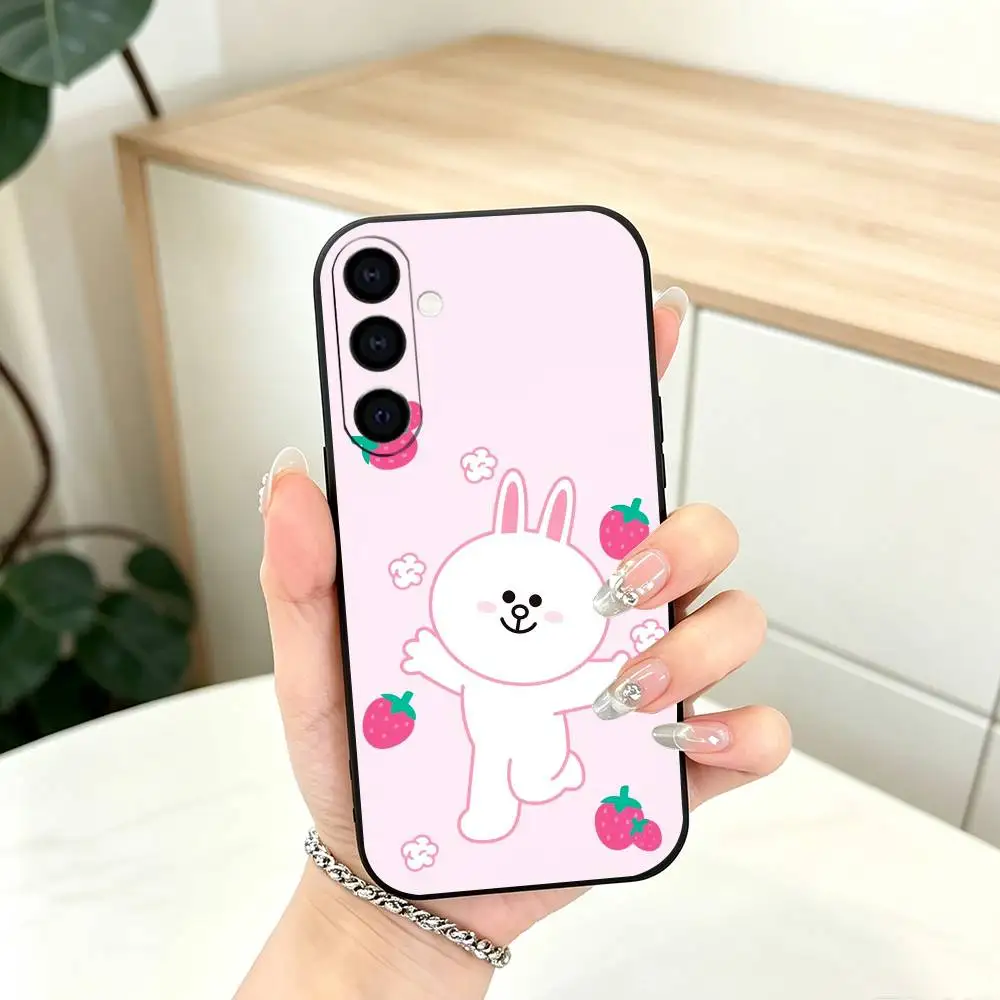 Милый чехол для телефона с кроликом Кони для Samsung Galaxy A73, A72, A71, A70, A53, A52, A51, мягкий силиконовый чехол черного цвета. (art.: 3920dcfe7e7ab) - 3920dcfe7e7ab