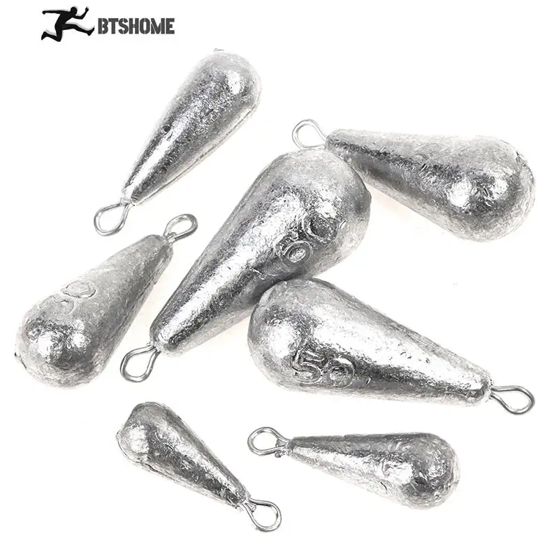 

5pcs Tungsten Sinkers 10g-60g Fishing Weights Sinkers For Bass Fishing Hook Connector Line Sinkers Tackle Accessories