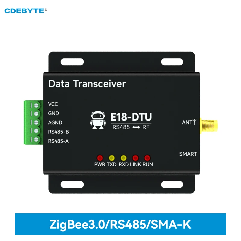 

CC2530 Zigbee 3.0 Wireless Data Transmission Station RS485 27dBm CDEBYTE E18-DTU(Z27-485) DC8 ~ 28V Zigbee Data Transceiver