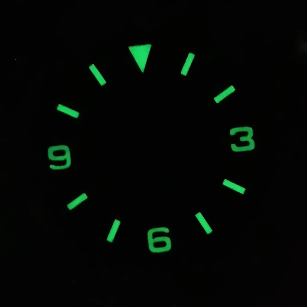 Зеленый светящийся циферблат для часов NH35A NH36 NH36A стерильный 29 мм