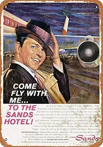 Металлический знак Lplpol 1961 Френк Синатра отель Лас-Вегас ретро Настенный декор