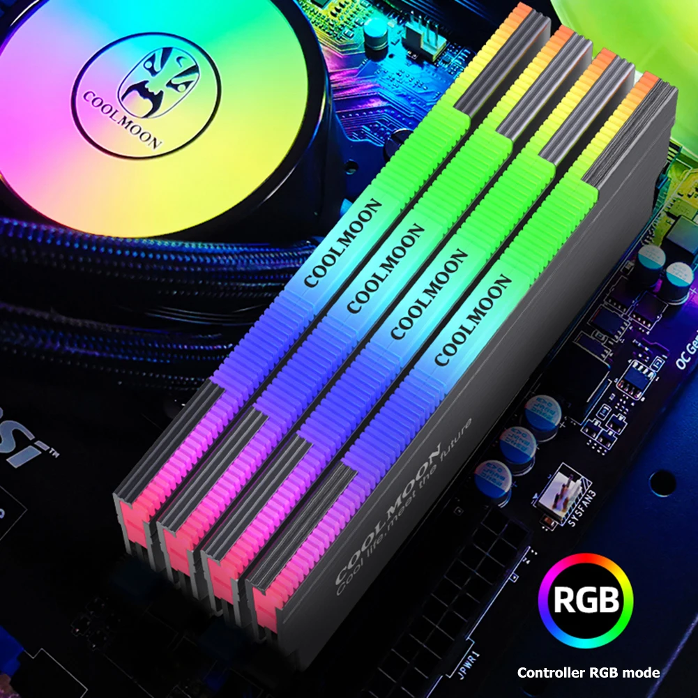 

Радиатор COOLMOON M2 SSD 5 в 3Pin ARGB NVME NGFF M.2 2280, Твердотельный накопитель, жесткий диск, Охлаждающий радиатор, кулер, жилет, термоподушка