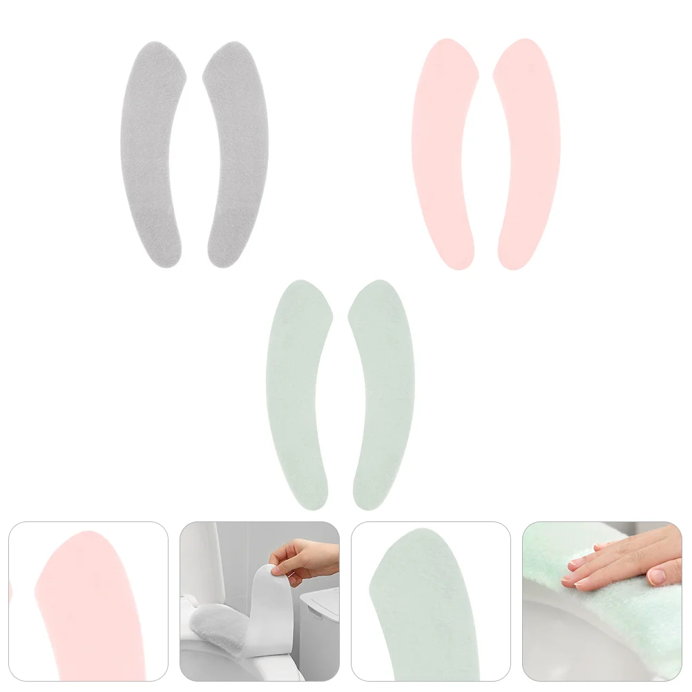 

3 Pairs of Washable Toilet Mats Supple Plush Toilet Cushions Toilet Mats
