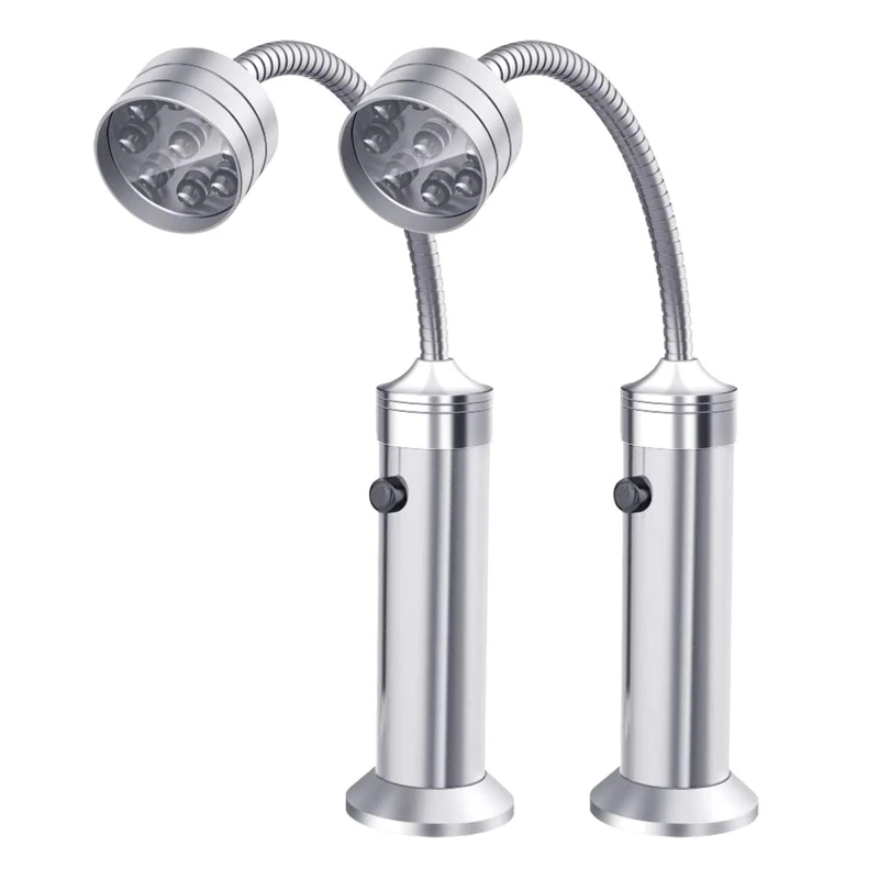 

2 Pack BBQ Lamp with Magnetic Base and Gooseneck Portable Lamp Batteries Exclude