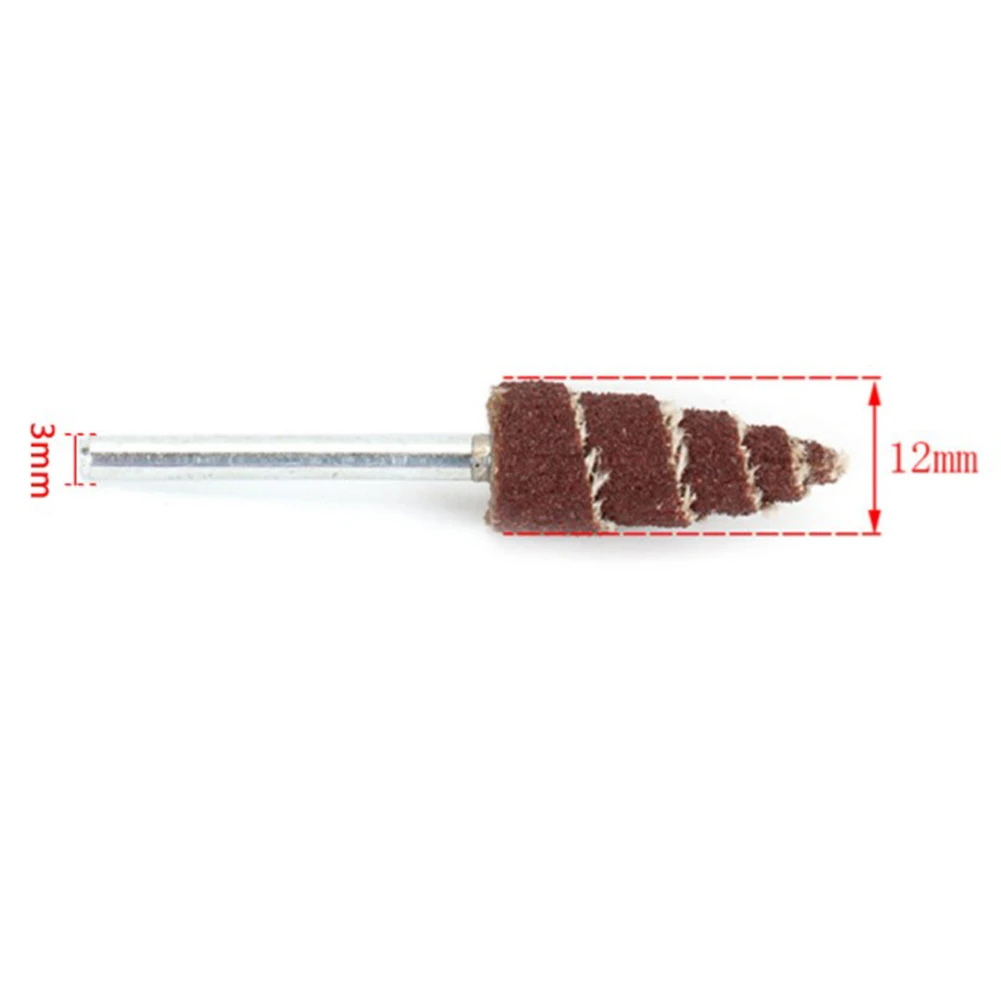 

3MM Shank 80 Grit Tapered Cone Grinding Head Sandpaper Flap Wheels Polishing Sanding Tools Abrasive Rotary Tool